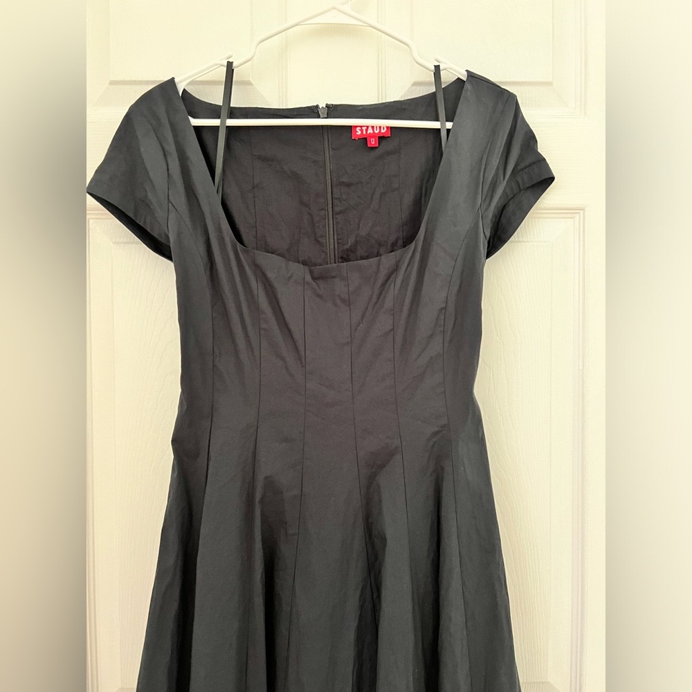 STAUD Short Sleeve Wells Maxi Dress Sz 12 - Picture 5 of 11